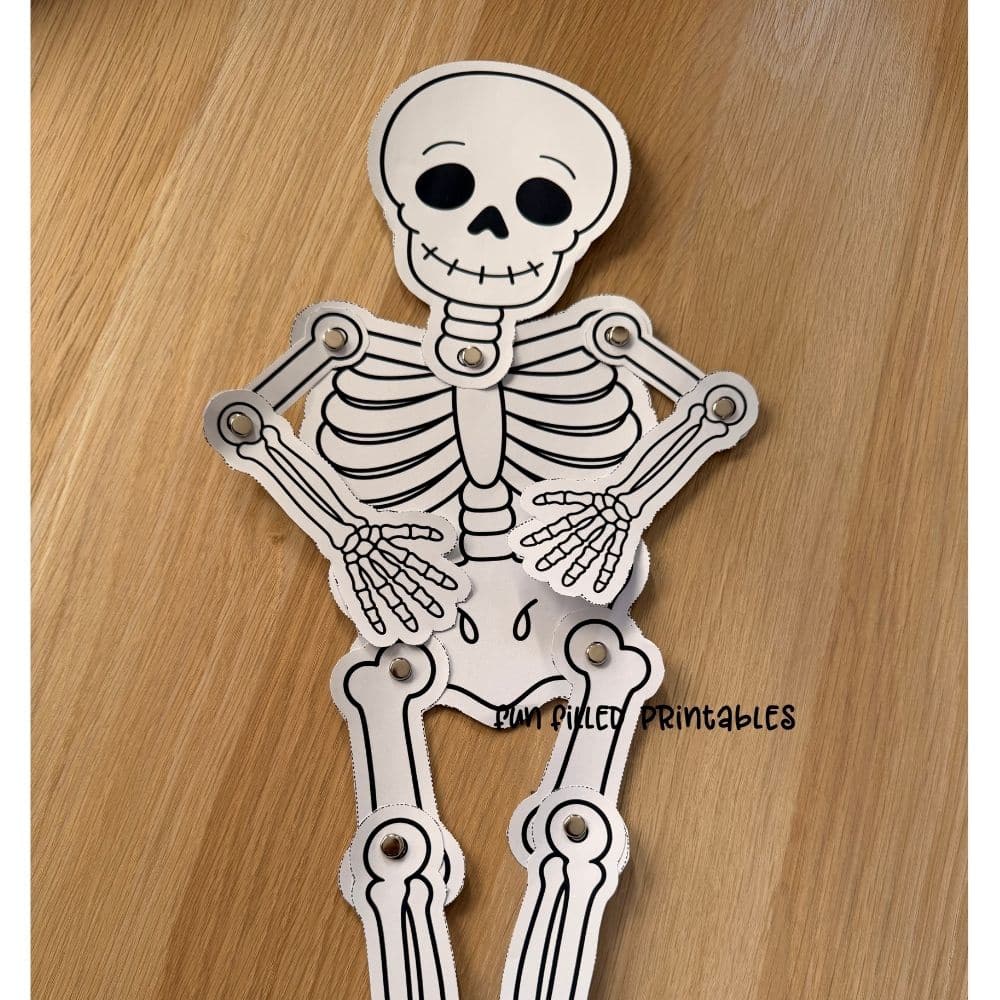 Halloween printable skeleton craft